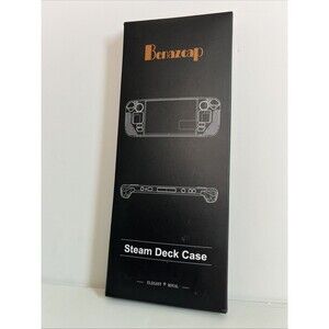 Benazcap Silicone Case Protective Cover Steam Deck Black Shock Absorb Cutouts